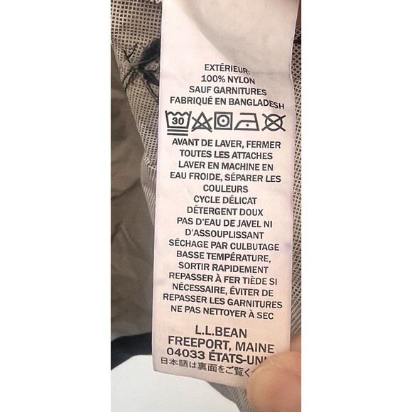 L.L.Bean Women's Trail Model Rain Coat Black Size Small Gorpcore Windbreaker - Picture 9 of 9